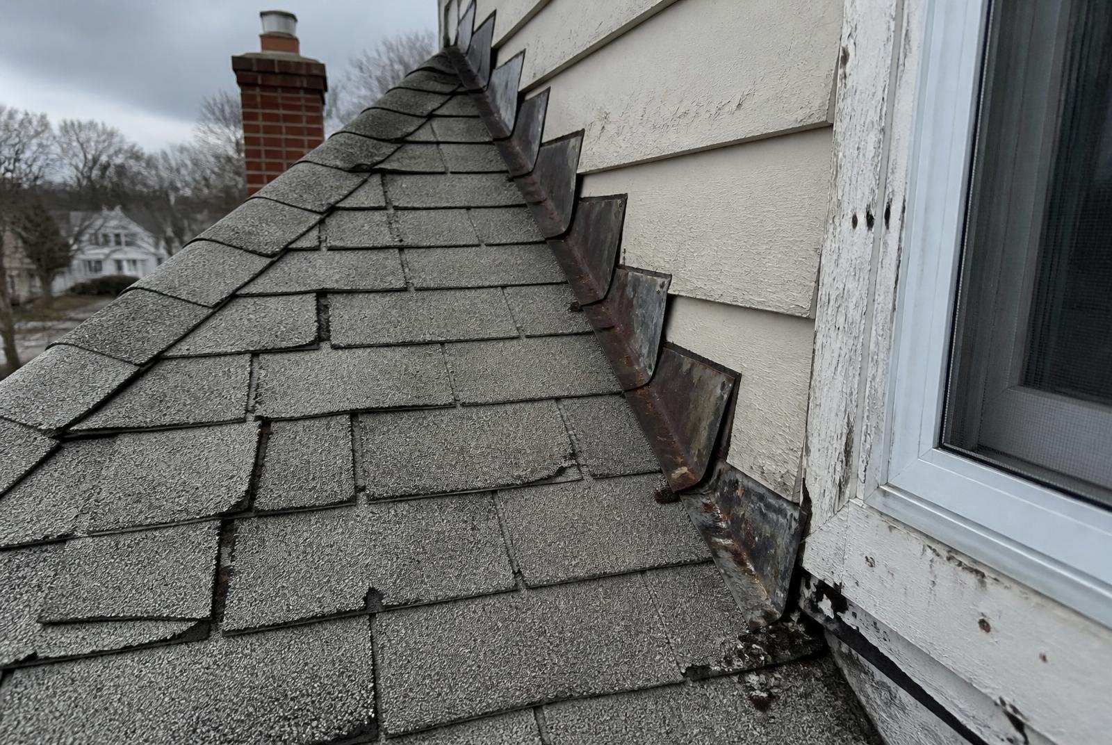 Storm Damage Restoration roof — before