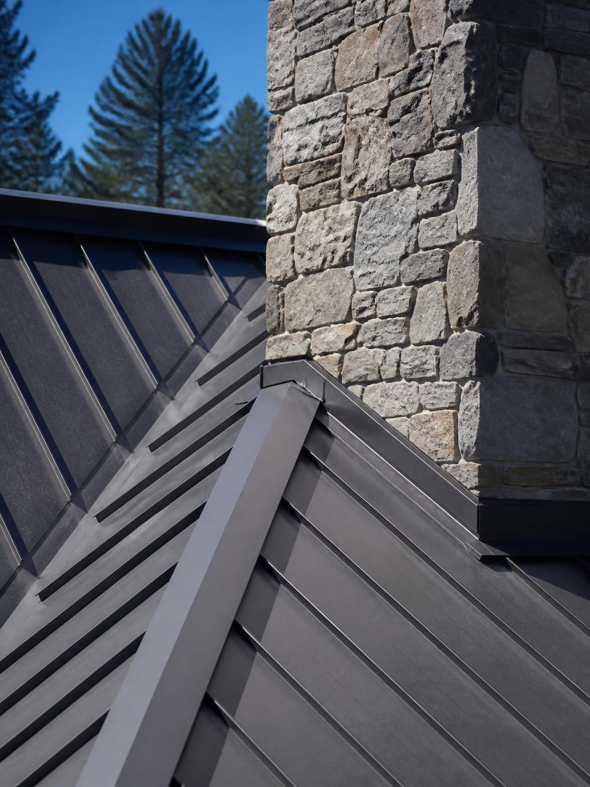 Metal Roofing work in progress by the Delfi Roofing crew