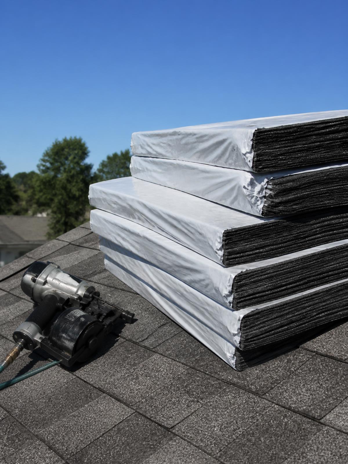 Asphalt Shingle Roofing work in progress by the Delfi Roofing crew