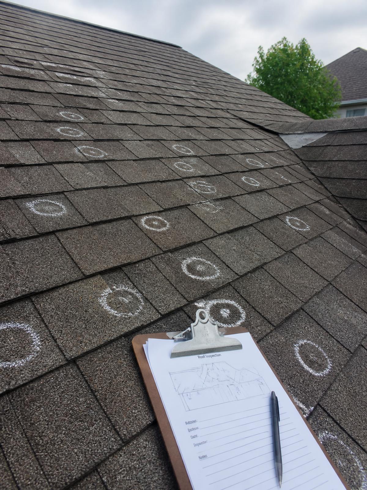 Storm Damage Repair work in progress by the Delfi Roofing crew